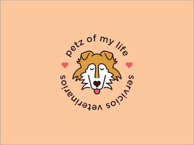 Petz of my life dog logo logotype mascot pet pet care veterinarian veterinary