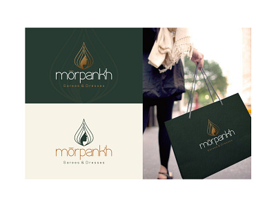 MORPANKH SAREES LOGO branding design fashion brand fashion design fashion illustration logo