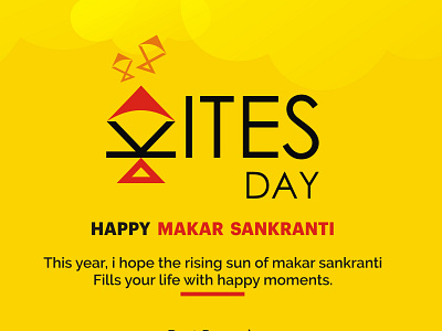 KITES DAY - MAKARSANKRANTI festival poster festivals makarsankranti uttarayan