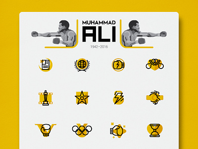 Muhammad Ali boxing icon iconset infographics muhammad ali sport stroke