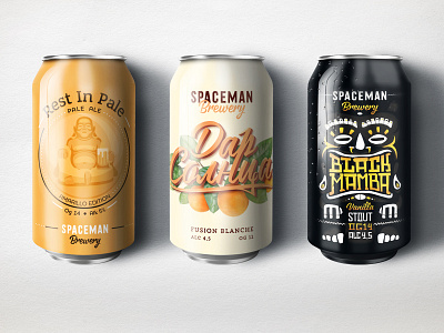 Spaceman Brew beer branding brewery identity mark packaging