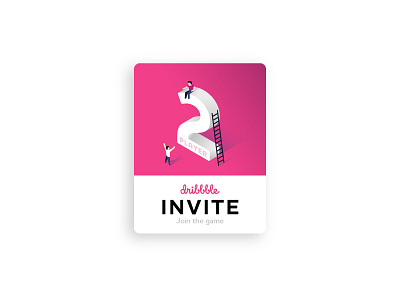 Dribbble Invite Giveaway design dribbble giveaway invitation invite isometric vector