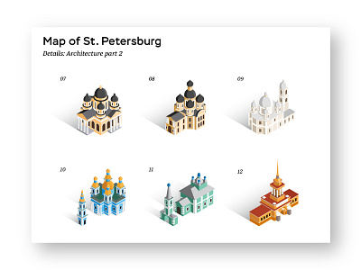 Isometric buildings. Part 2 architecture building design isometric map vector