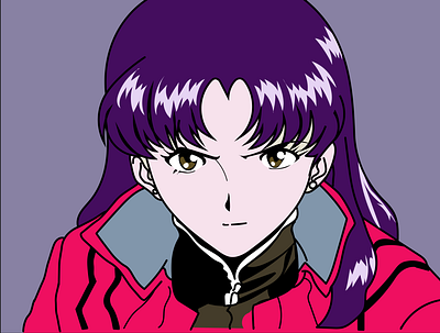 Misato SVG adobeilustrator anime evangelion svg