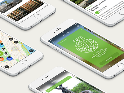 Central Park Concept app apple card concept green iphone park redmadrobot ui ux