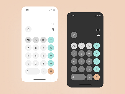 iOS Calculator by Clarissa Teng app apple calculator design design challenge ios mobile ui ux