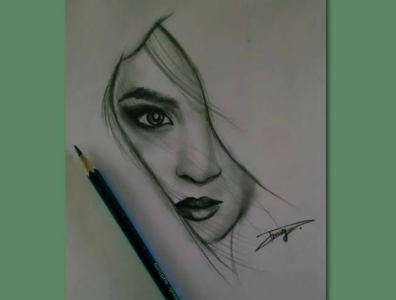 Realistic and meaningful sketch art branding design portrait realistic
