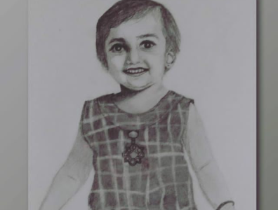 Cute Little Girl Portrait Sketch