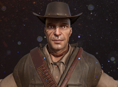 Cowboy Realtime Game Character 3d character game realtime