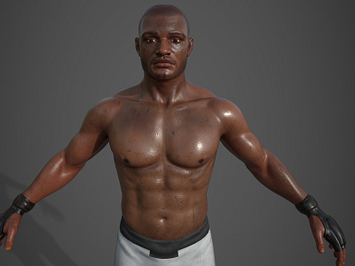 Fighter - Realtime Game Character 3d character game realtime sculpting zbrush