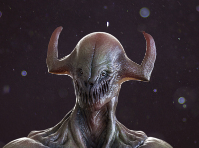 Alien Creature 2 3d character keyshot sci fi sculpting zbrush