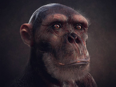 Ape 3d ape creature sculpting zbrush