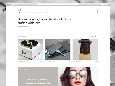 Store homepage ecommerce shop store ui web