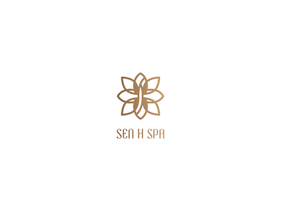 Sen H Spa branding design logo