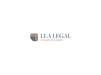 LLA Legal branding design logo