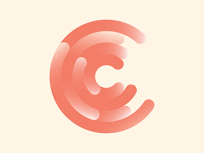 C - 36 days of type alphabet c circle days gradient letter stroke type typo typography