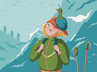 Salty Journey. Himalayas. characterdesign design illustration illustrator procreate