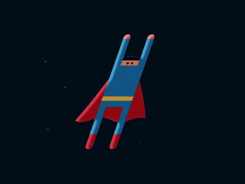 H 36daysoftype animation character motion superman