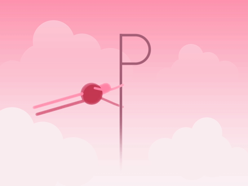 P 36daysoftype animation character dancer letters motiondesign p pole pole dance