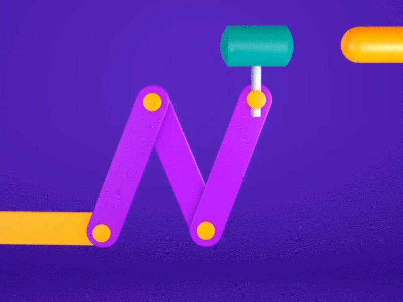 N 36daysoftype animation c4d design gif lettering loop motiondesign