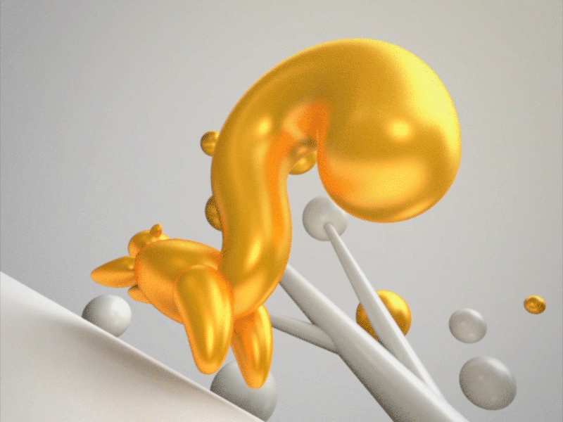 S 36daysoftype animation c4d design gif lettering loop motion render squirrel typography