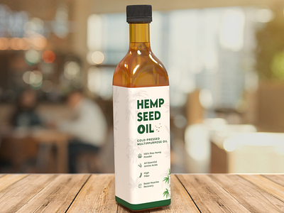 Hemp Seed Oil Mockup | Package Design 3d bottle branding graphic design mockup