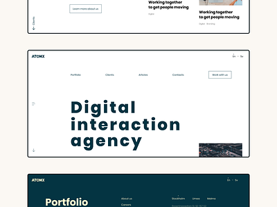 Interaction agency ideas concept design figma grid minimal type typography ui web website