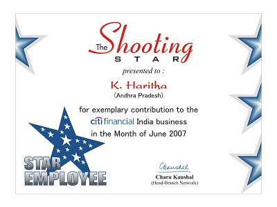 The Shooting Star Certificate certificate certificate design certificate template creative design design