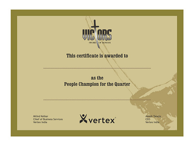 Victors Sword of Honour Certificate certificate certificate design certificate template design ui