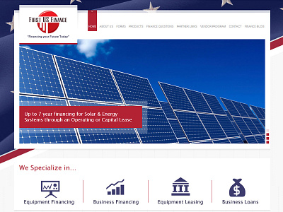 First US Finance - Home page design