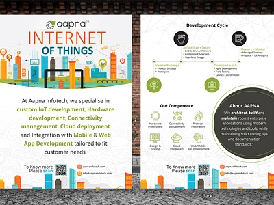 Internet Of Things - Front Back Flyer branding creative design design flyer internetofthings iot poster ui webdesign