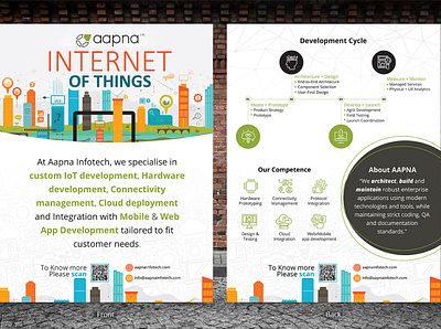 Internet Of Things - Front Back Flyer branding creative design design flyer internetofthings iot poster ui webdesign