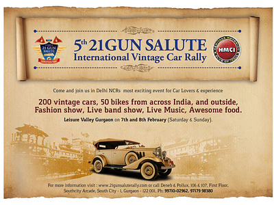 Fifth - 21Gun Salute International Vintage Car Rally Poster