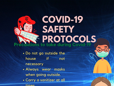 Precautions to take during Covid 19 covid 19 design poster