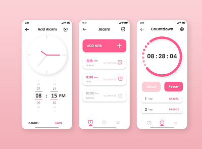 Clock App Design app design icon ui