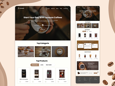 Coffee shop website branding design icon illustration logo typography ui ux vector