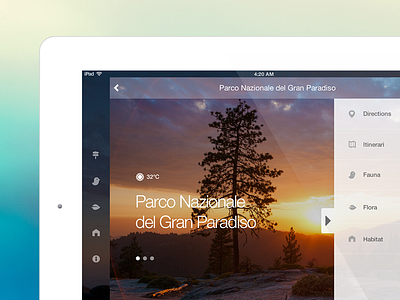 Natural Parks App for iOS7 ios ios7 ipad nature parks