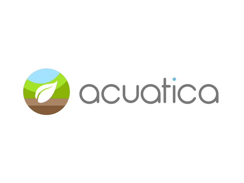 Aquatica Logo logo leaf water green aquarium