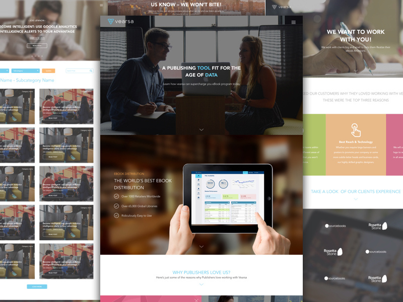 Vearsa.com Redesign blog wordpress landing page marketing website