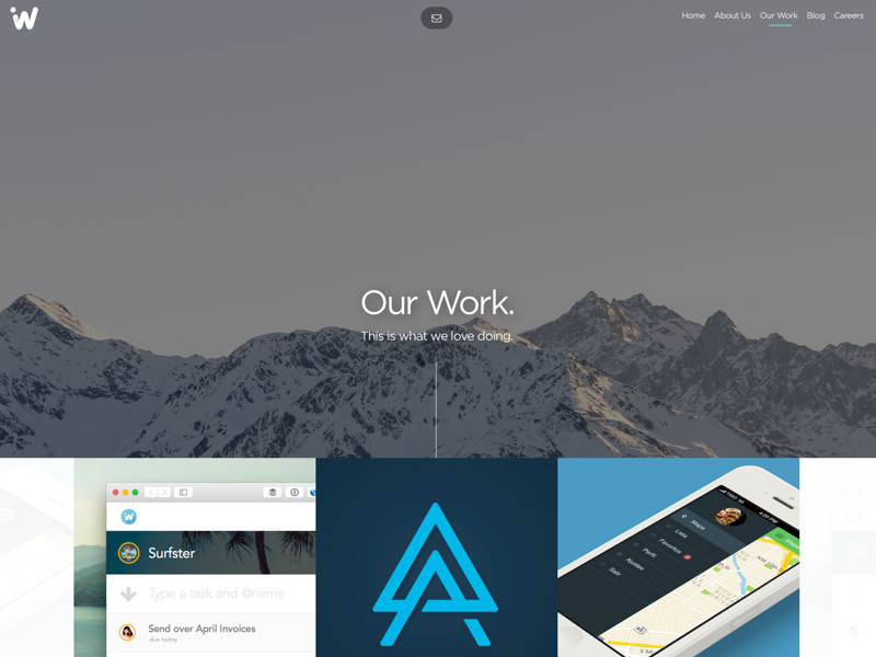 The new Ideaware Website header case study work portfolio agency