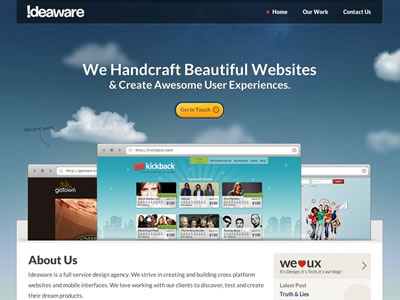 Our new homepage is up! homepage ideaware landing page navigation texture