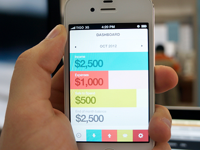Dashboard app finance ideaware ios minimalist