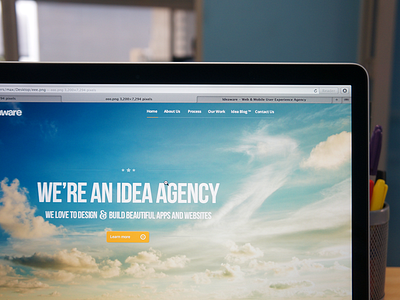 The New Ideaware agency clean homepage ideaware landing responsive