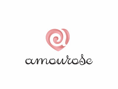 Amourose amour bud heart letter rose