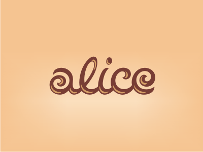 Alice alice bar cafe chocolate cream icecream letter