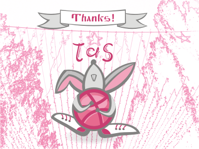 Thanks Tas dribbble sign thanks type