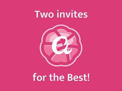 Two Invites best designer dribbble invites logo logodesigner