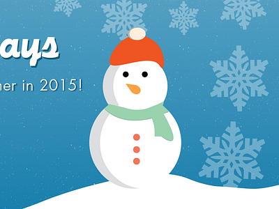 Holiday Snowman Greeting christmas facebook timeline cover flat holidays snowflake snowman