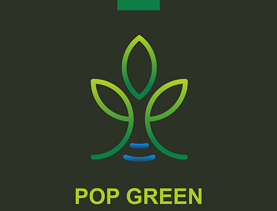 POP GREEN MODERN LOGO brand brand design brand identity branding graphic design logo logo design logofolio logotype minimalist logo modern logo vector design