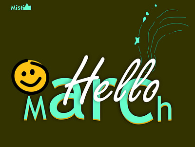 HELLO MARCH animation branding design icon ui ux